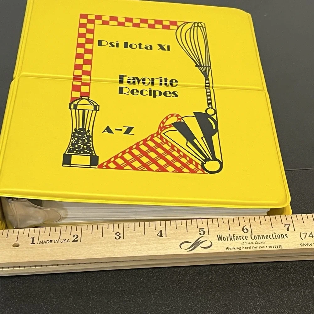 Psi Lota Xi Sorority Cookbook 3 Ring Binder Favorite Recipes 2000 Vintage